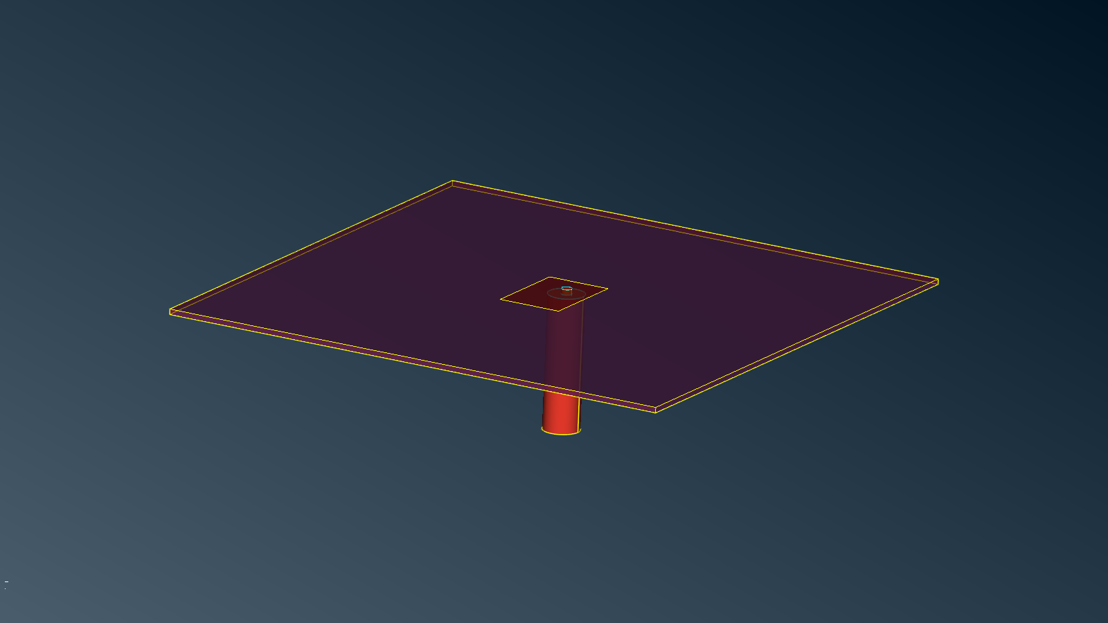 Patch antenna fed by a coaxial waveguide